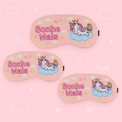 Imagem de Kit 3 Máscaras de Dormir Tapa Olho Infantil e Adulto  Modelos Sortidos e Divertidos