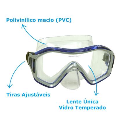 Imagem de Kit 3 Máscaras Mergulho, Snorkel, Apneia Rio Fun Dive