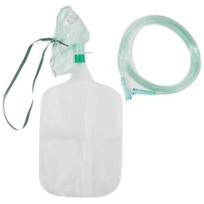 Imagem de Kit 3 Máscaras Oxigênio Asma Bronquite Respirar Reserva Tubo