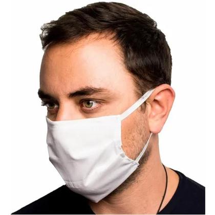 Imagem de Kit 3 Máscaras Protetora Dupla Face Reutilizável Lavável com Clipes Nasal Tricoline 100% Algodão