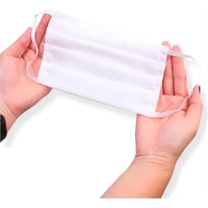 Imagem de Kit 3 Máscaras Protetora Dupla Face Reutilizável Lavável com Clipes Nasal Tricoline 100% Algodão