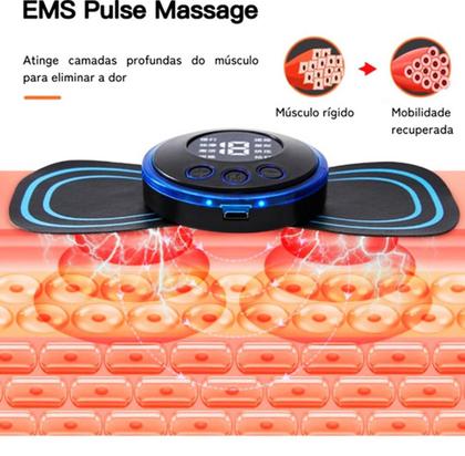 Imagem de Kit 3 Massageador Portátil Recarregável Dor Pescoço Coluna