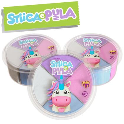 Imagem de Kit 3 Massinha De Modelar Estica Pula Molda Unicórnio Massa Slime Gelele 20g Lançamento