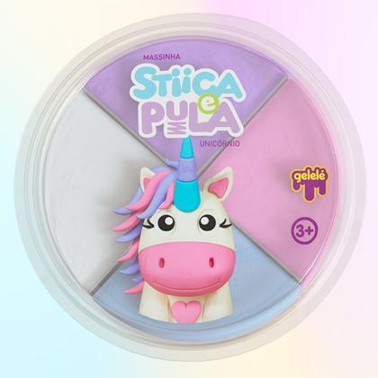 Imagem de Kit 3 Massinha De Modelar Estica Pula Molda Unicórnio Massa Slime Gelele 20g Lançamento
