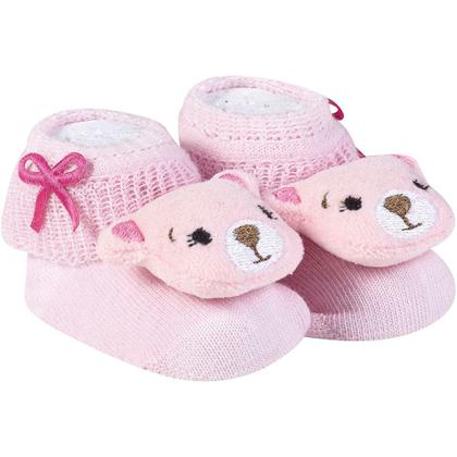 Imagem de Kit 3 Meias Pantufa Bebê Recém Nascido Menina