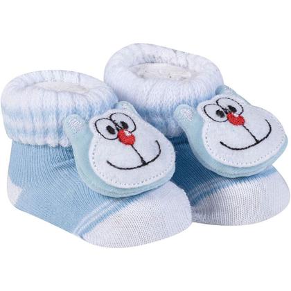 Imagem de Kit 3 Meias Pantufa Bebê Recém Nascido Menino