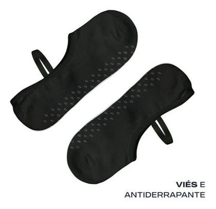 Imagem de Kit 3 Meias Sapatilhas Yoga Pilates Antiderrapante Selene