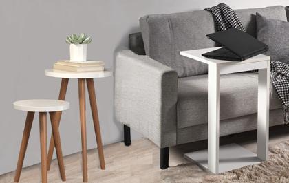 Imagem de Kit 3 Mesinhas de Canto Cama Decora E Ideal Apoio Branco