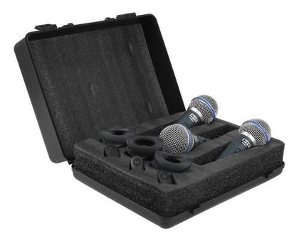 Imagem de Kit 3 Microfone Dinamico Tipo Shure Beta Sm58 Prof Nfe 