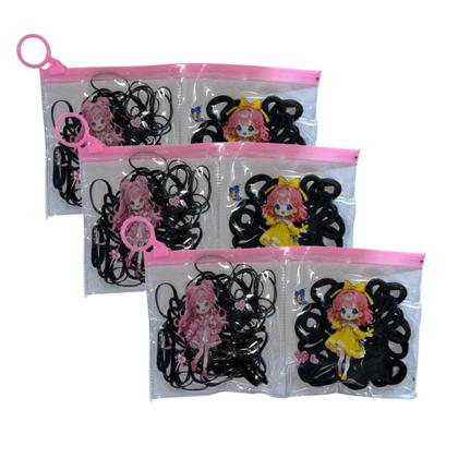 Imagem de Kit 3 Mini bolsinha com Xuxinhas e Elásticos p/ Cabelo Preta