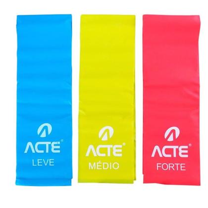 Imagem de Kit 3 Mini Faixa Elástica + 3 Faixa Elástica Com 3 Intensidades