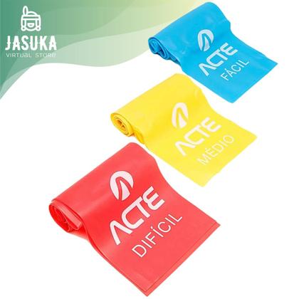 Imagem de Kit 3 Mini Faixa Elástica 3 Faixa Elástica Com 3 Intensidades Yoga, Exercício Funcional e Musculação