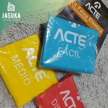 Imagem de Kit 3 Mini Faixa Elástica 3 Faixa Elástica Com 3 Intensidades Yoga, Exercício Funcional e Musculação