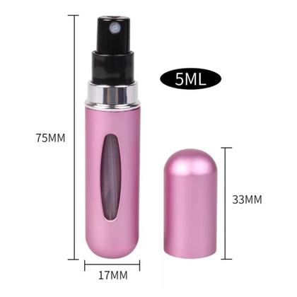 Imagem de Kit 3 Mini Frasco Porta Perfume Recarregável Spray Bolsa Viagem Portátil 5ml Refil Borrifador