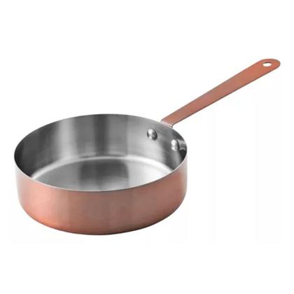 Imagem de Kit 3 Mini Frigideira Inox Servir Decorar Panelinha 15,5cm