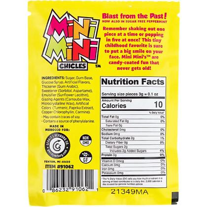 Imagem de Kit 3 Mini Mini Chicletes Crocantes Com Sabor Frutado 22,5g