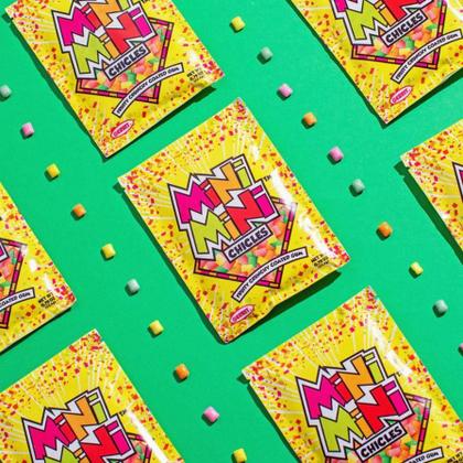 Imagem de Kit 3 Mini Mini Chicletes Crocantes Com Sabor Frutado 22,5G