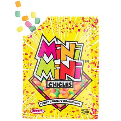 Imagem de Kit 3 Mini Mini Chicletes Crocantes Com Sabor Frutado 22,5G