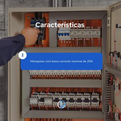 Imagem de Kit 3 Minidisjuntor TDJ3 1P 20A 3kA Tramontina