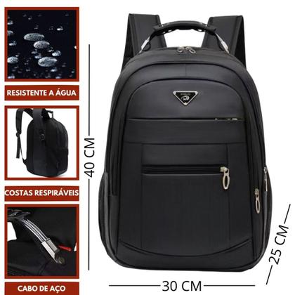 Imagem de Kit 3 Mochilas Bolsa Reforçada Mala Notebook Trabalho Faculdade Coreana Escola