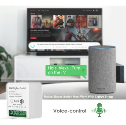 Imagem de Kit 3 Módulos Interruptor Zigbee Mini Alexa Google Home
