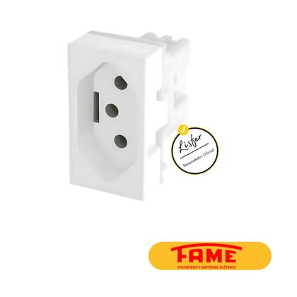 Imagem de Kit 3 Módulos Para Tomada Padrão 20a Simples Evidence - Fame