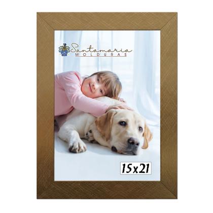 Imagem de Kit 3 Molduras Porta Retrato 15X21 Dourado