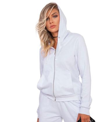 Imagem de Kit 3 Moletons Feminino Com Capuz flanelado e Zíper