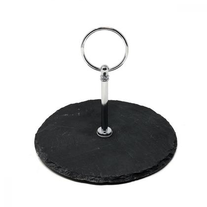 Imagem de Kit 3 Molheiras Vidro Copos Bandeja Ardósia Colheres Servir Molhos Temperos Buffet Eventos Petiscos Degustação Potes 15cm