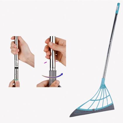 Imagem de Kit 3 Mop Rodo Mágico Esfregão Multiuso Lava Seca Limpeza Fácil Limpa Piso Vidro Cozinha Banheiro Escritório Janela Chão Vassoura Mágica Casa Azulejo