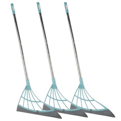 Imagem de Kit 3 Mop Rodo Mágico Esfregão Multiuso Lava Seca Limpeza Fácil Limpa Piso Vidro Cozinha Banheiro Escritório Janela Chão Vassoura Mágica Casa Azulejo