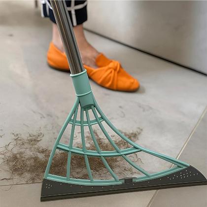 Imagem de Kit 3 Mop Rodo Mágico Esfregão Multiuso Lava Seca Limpeza Fácil Limpa Piso Vidro Cozinha Banheiro Escritório Janela Chão Vassoura Mágica Casa Azulejo