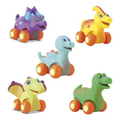 Imagem de Kit 3 Mordedores Para Bebê Dinossauros Carrinho Sortido Baby