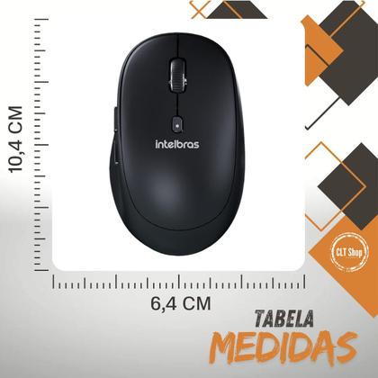 Imagem de Kit 3 Mouse Sem Fio MSI 200 Intelbras 6 Botões Ajuste DPI Cliques Silenciosos Nota Fiscal Empresa