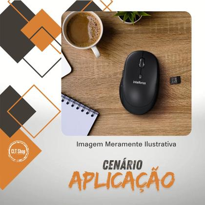 Imagem de Kit 3 Mouse Sem Fio MSI 200 Intelbras 6 Botões Ajuste DPI Cliques Silenciosos Nota Fiscal Empresa