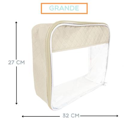 Imagem de Kit 3 Necessaire Transparente Grande Viagem Frasqueira Organizador Mala Infantil Bolsa Maternidade Menino Menina