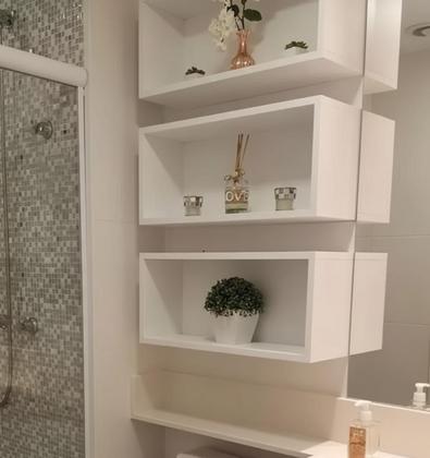Imagem de KIT 3 NICHOS MDF BRANCO 50X25 Quarto Sala Cozinha Decoração