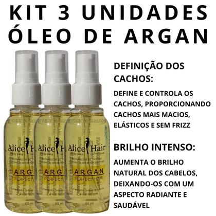 Imagem de Kit 3 Óleo De Argan Transforma Seus Cabelos Multibenefícios