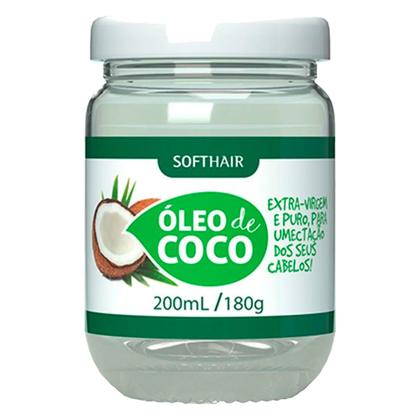 Imagem de Kit 3 Óleo de Côco Extra Virgem para Cabelo e Pele Rosto Tratamento Capilar Umectação 180g Soft Hair