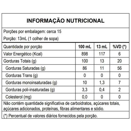 Imagem de Kit 3 Óleo De Coco Sem Sabor Qualicoco 1 Litro