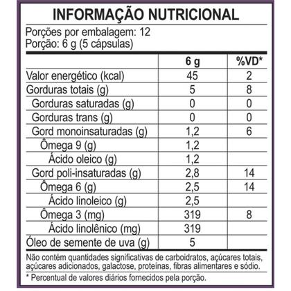 Imagem de Kit 3 Óleo De Semente De Uva 1000Mg Unilife 60 Cápsulas