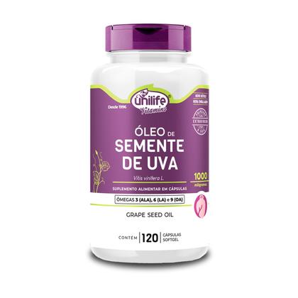Imagem de Kit 3 Óleo de Semente de Uva Unilife 120 Cápsulas 1000mg