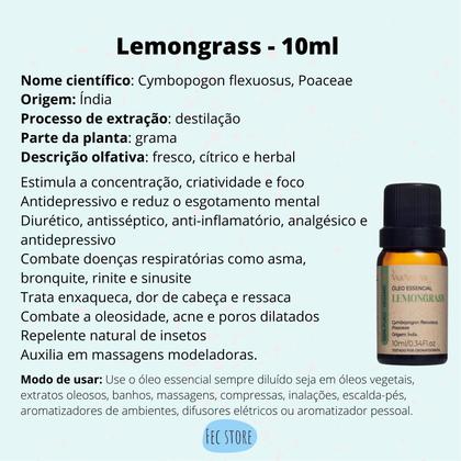 Imagem de Kit 3 Óleo Essencial Via Aroma Lavanda  Eucalipto e Capim Limão