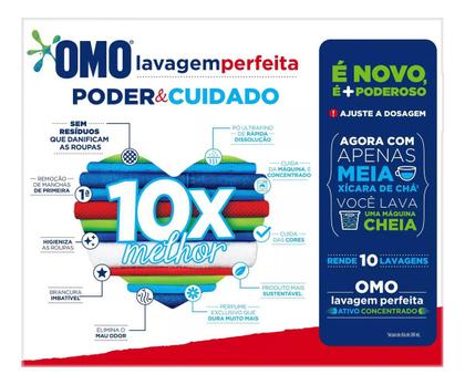 Imagem de Kit 3 Omo Sabão Em Pó Caixa 800gr Maior Proteção