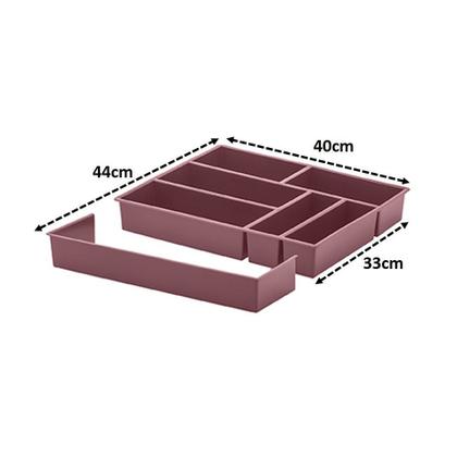 Imagem de Kit 3 Organizador De Gaveta Divisor Porta Talheres Com Extensor 40x33x6,5cm - Paramount