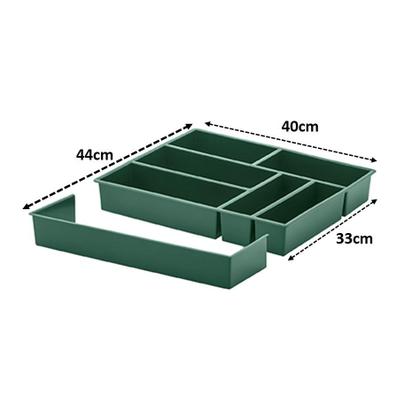 Imagem de Kit 3 Organizador De Gaveta Divisor Porta Talheres Com Extensor 40x33x6,5cm - Paramount