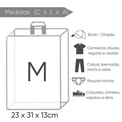 Imagem de Kit 3 Organizador de Roupa Multiuso Reutilizáveis Transparente  TAM M