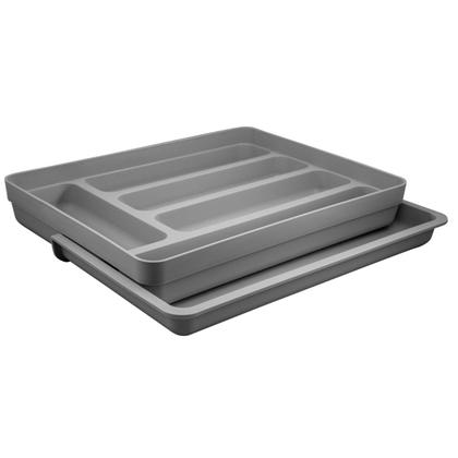 Imagem de Kit 3 Organizador Suporte Porta Talheres Extensível Cozinha Gaveta