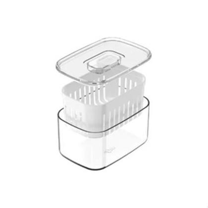 Imagem de Kit 3 Organizadores Clear Fresh Com Cesto 0,65L Geladeira