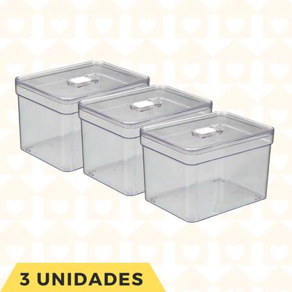 Imagem de Kit 3 Organizadores De Aliemntos Multiuso Armario Geladeira